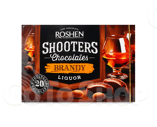 Цукерки Roshen Shooters з бренді-лікером 150г