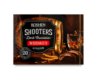 Цукерки Roshen Shooters Whiskey шоколадні 150г