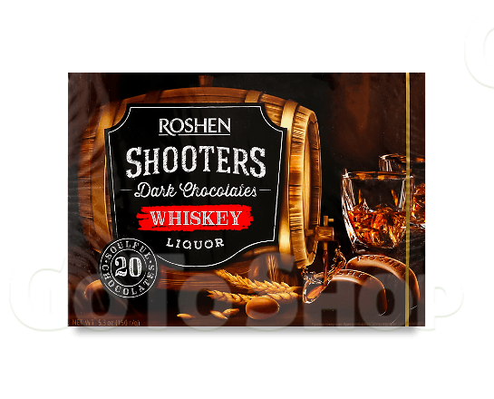 Цукерки Roshen Shooters Whiskey шоколадні 150г