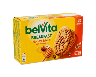 Печиво BelVita з медом і горіхами 225г