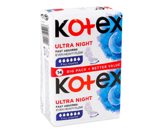 Прокладки гігієнічні Kotex Ultra Night 14шт/уп