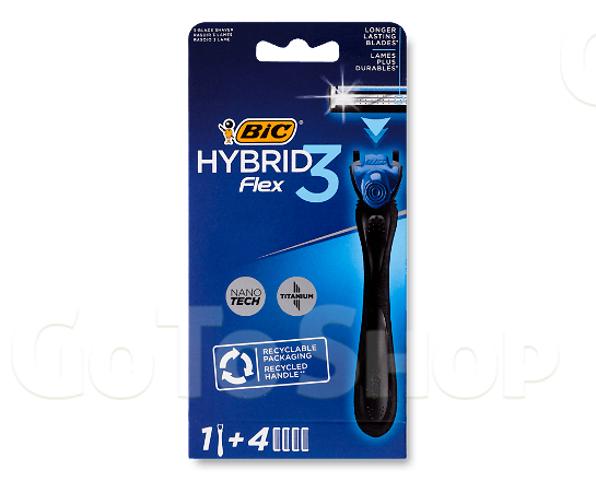 Бритва BIC Flex 3 Hybrid з 4 змінними касетами шт