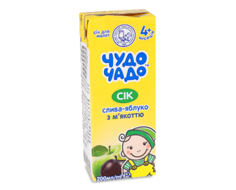 Сік «Чудо Чадо» сливово-яблучний з м'якоттю і вітаміном С 200мл