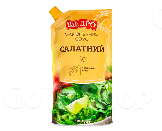 Соус «Щедро» «Салатний» майонезний 30% 300г