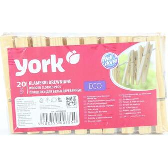 Прищіпки для білизни York ECO дерев`яні Z029 20шт