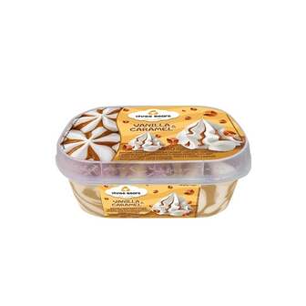 Морозиво 450 г Три Ведмеді Vanilla&Caramel двошарове пласт/лоток 