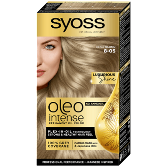 Фарба для волосся Syoss Oleo 8-05 «Натуральний блонд» 115мл