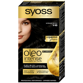 Фарба для волосся Syoss Oleo Intense 1-10 «Глибокий чорний» шт