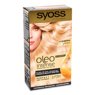 Фарба для волосся Syoss Oleo Intense 9-10 «Яскравий блонд» шт