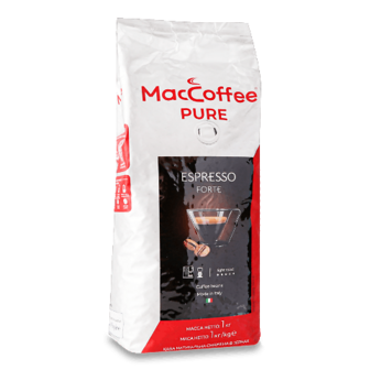 Кава зернова MacCoffee Pure Espresso Forte смажена 1кг