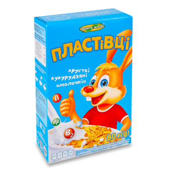 Пластівці «Золоте зерно» хрусткі кукурудзяні молочні 80г