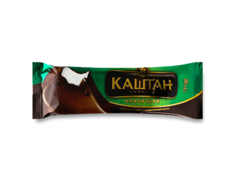 Морозиво «Каштан» класичний пломбір у кондитерській глазурі, 75г (75г)