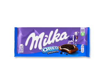 Шоколад молочний Milka з начинкою зі смаком ванілі та печивом Oreo, 92г