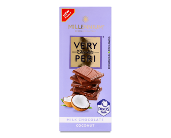 Шоколад молочний Millennium Very Peri з кокосовою стружкою, 85г