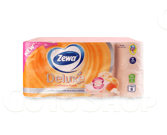 Папір туалетний Zewa Deluxe персик 3-шаровий, 8шт