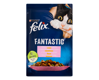 Корм для котів Felix Fantastic з фореллю в желе, 85г