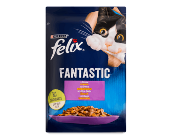 Корм для котів Felix Fantastic з ягням в желе, 85г