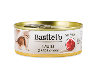 Корм для котів Basttet'o паштет з яловичини, 85г