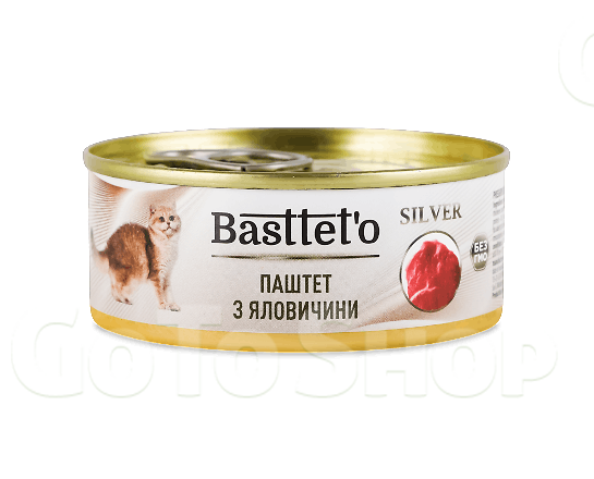 Корм для котів Basttet&#039;o паштет з яловичини, 85г