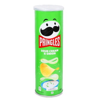 Чипси Pringles зі смаком сметани та цибулі 165г