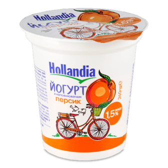 Йогурт Hollandia з наповнювачем персик 1.5% 260г