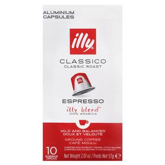 Кава натуральна Illy Classico Espresso смажена мелена в капсулах 10*57г