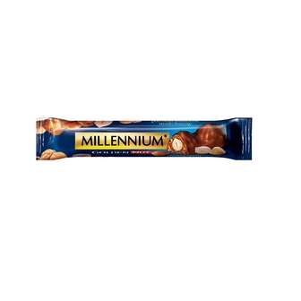 Шоколад 40г Millennium Golden Nut молочний з начинкою та цілими горіхами 