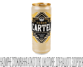 Пиво Senor Cartel світле з/б, 0,33л (0,33л)