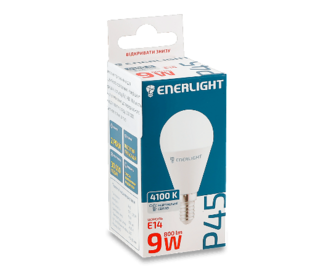Лампа світлодіодна Enerlight P45 9 Вт 4100K E14, шт