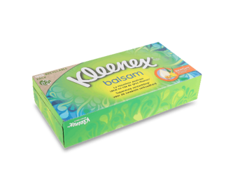 Серветки паперові Kleenex Balsam 3-шарові, в коробці, 64шт