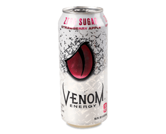 Напій енергетичний Venom Energy Strawberry Apple без цукру з/б, 0,473л