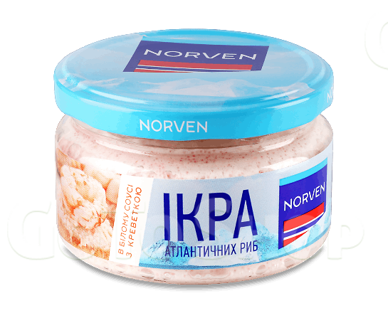 Ікра атлантичних риб Norven з креветкою, 160г