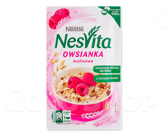 Каша вівсяна Nesvita зі шматочками малини, 45г