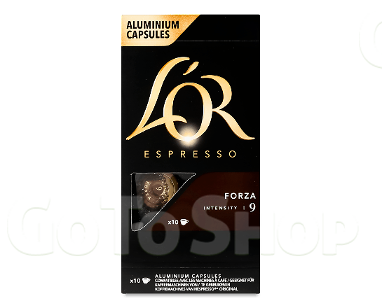 Кава мелена L&#039;OR Espresso Forza смажена 10 капсул, 52г