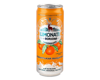 Напій Borjomi Limonati Аджарський мандарин сильногазований з/б, 330мл