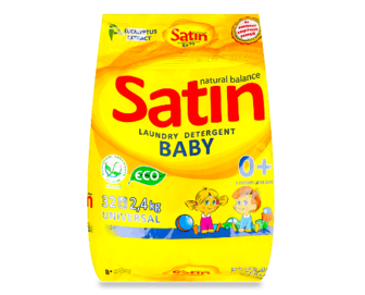Порошок пральний для дитячого одягу Satin Natural Balance, 2,4кг