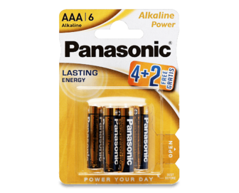 Батарейка Panasonic Alkaline Power LR03 4+2, 6шт