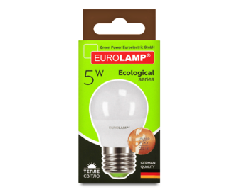 Лампа Eurolamp Led Eco P G45 5W 3000K E27, шт