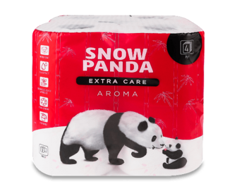Папір туалетний «Сніжна панда» Extra Care Aroma, 8шт