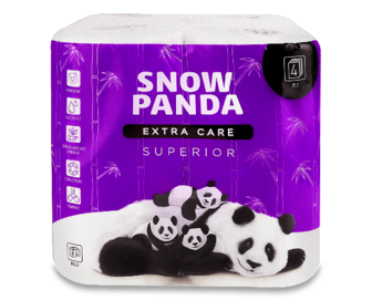 Папір туалетний «Сніжна панда» Extra Care Superior, 8шт