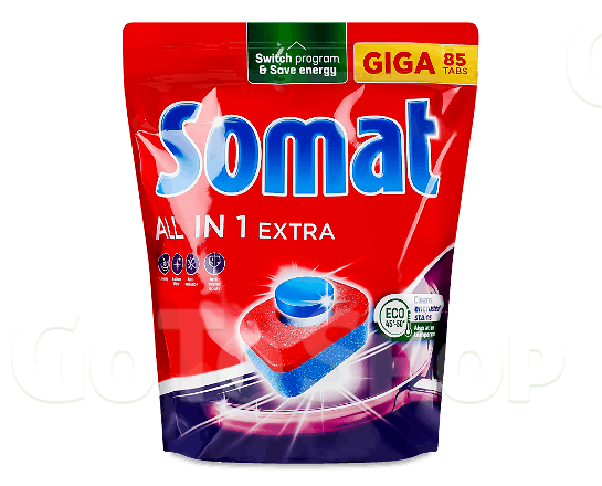 Таблетки для посудомийних машин Somat All in 1 Extra, 85*16,6г