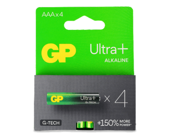 Батарейки GP Ultra+ Alkaline G-Tech AAА LR03, 4шт