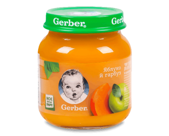 Пюре Gerber яблуко-гарбуз, 130г (130г)