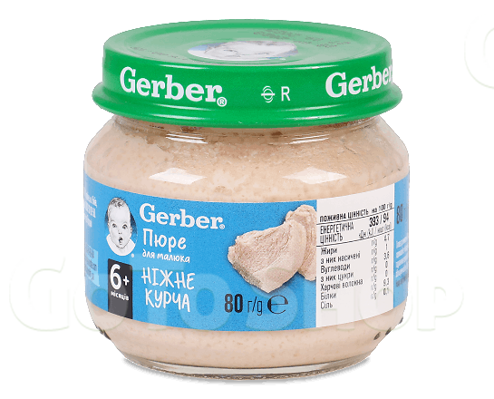 Пюре Gerber ніжне курча, 80г