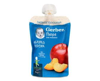 Пюре Gerber яблуко-персик, 150г