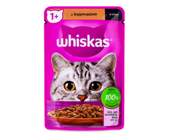 Корм для котів Whiskas з індичкою в соусі, 85г