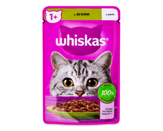 Корм для котів Whiskas з ягням в желе, 85г