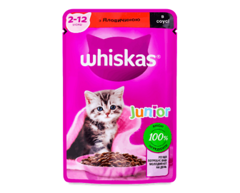 Корм для кошенят Whiskas з яловичиною в соусі, 85г