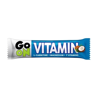Батончик 50 г Sante Go On Vitamin кокосовий з Л-карнітіном,магнієм та вітамінами глазурованний 