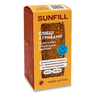 Хлібці SunFill з грибами 100г